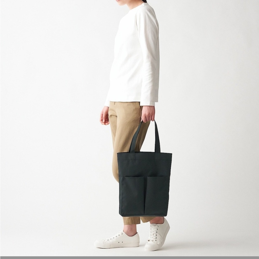 [LAST CHANCE] Foldable Water Repellent Tall tote Bag Black
